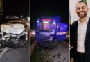 Vice-prefeito de Lages foge do GAECO e bate BMW contra carreta na BR-116