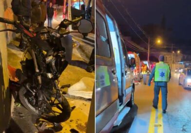 Motociclista morre no início deste terça-feira (16), após colisão contra poste em Blumenau