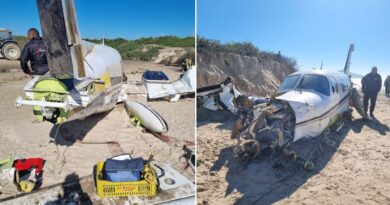 Avião que caiu em Navegantes é removido; uma das vítimas já recebeu alta hospitalar