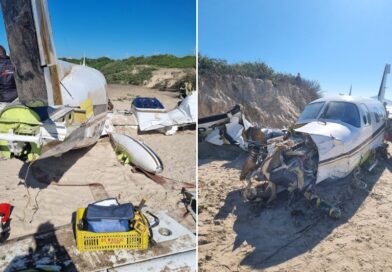 Avião que caiu em Navegantes é removido; uma das vítimas já recebeu alta hospitalar