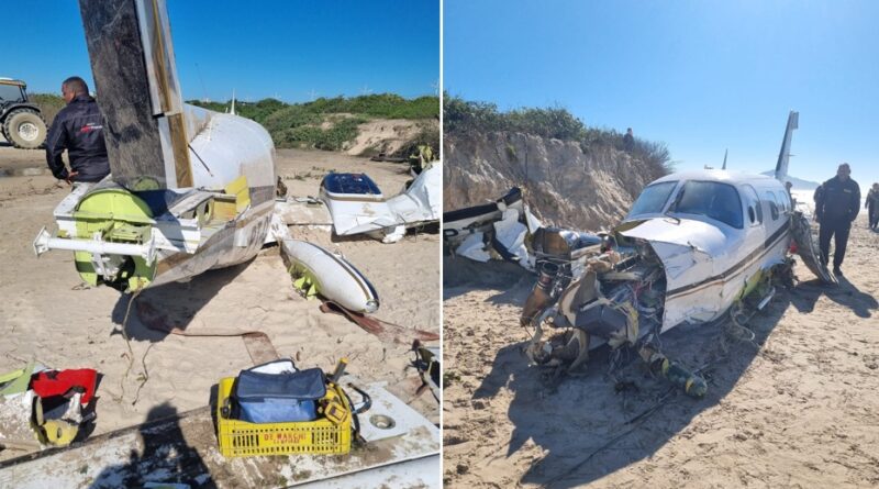 Avião que caiu em Navegantes é removido; uma das vítimas já recebeu alta hospitalar