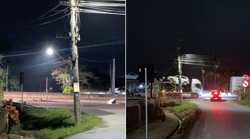 Duas pessoas morrem em colisão entre carreta e motocicleta na Rodovia Antônio Heil, em Itajaí
