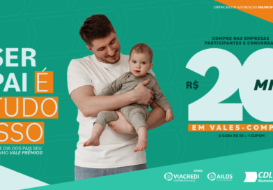 CDL Blumenau irá sortear R$ 23 mil em prêmios no Dia dos Pais