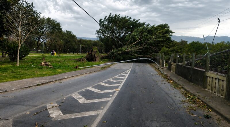Frente fria provoca ventania de mais de 100 km/h no litoral de São Paulo