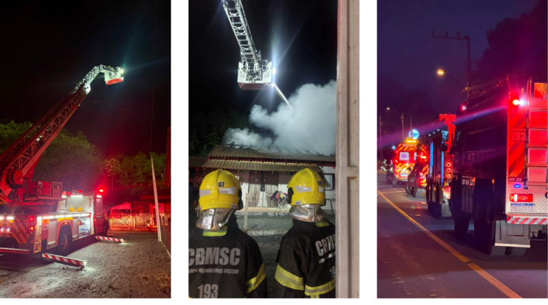 Incêndio atinge casa na Itoupavazinha e família sai ilesa