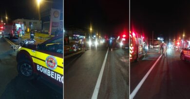 Pedestre fica gravemente ferido após ser atropelado por motocicleta na SC-108, em Blumenau