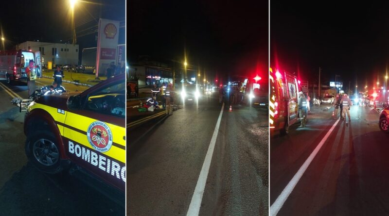 Pedestre fica gravemente ferido após ser atropelado por motocicleta na SC-108, em Blumenau