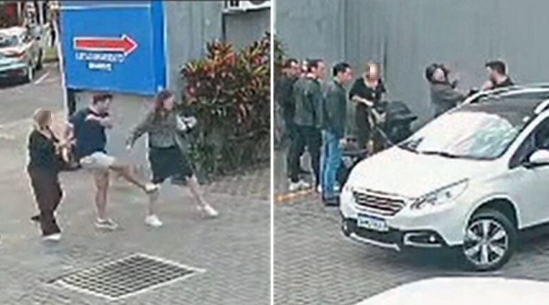 Família pede ajuda para identificar homem após agressões em estacionamento de Blumenau