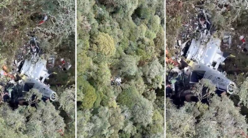 Helicóptero desaparecido é encontrado com cinco pessoas mortas na Serra catarinense