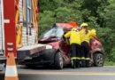 Colisão entre caminhão e carro deixa motorista morto na BR-470 em Rio do Sul